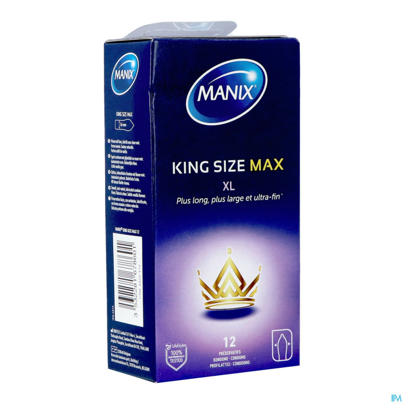 Manix king size max preservatifs 12
