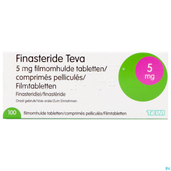 Finasteride teva  5mg pi pharma comp pell 100 pip
