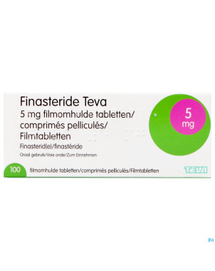 Finasteride teva  5mg pi pharma comp pell 100 pip