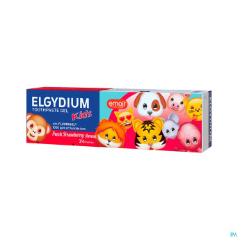 Elgydium dentifrice kids emoji fraise givree  50ml