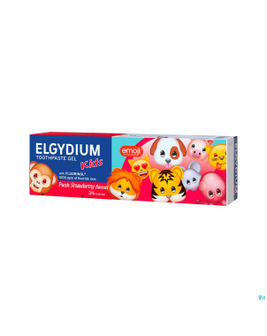 Elgydium dentifrice kids emoji fraise givree  50ml