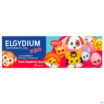 Elgydium dentifrice kids emoji fraise givree  50ml