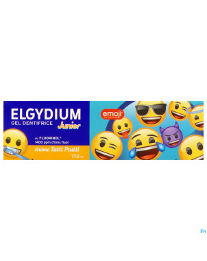 Elgydium dentifrice junior emoji tutti frutti 50ml