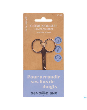Sanodiane 80 ciseaux courbe rose