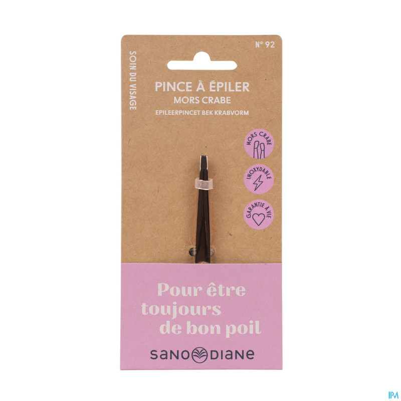Sanodiane 92 pince epiler mors crabe rose