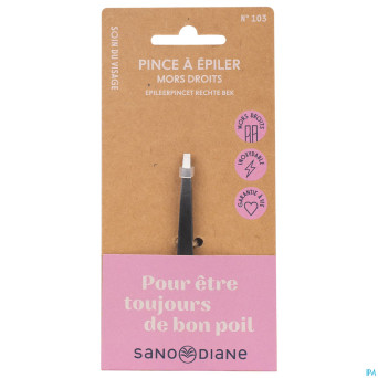 Sanodiane 103 pince epiler mors droits mat
