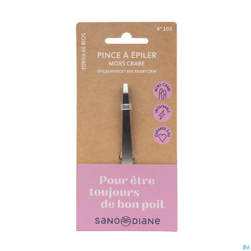 Sanodiane 105 pince epiler mors crabe mat
