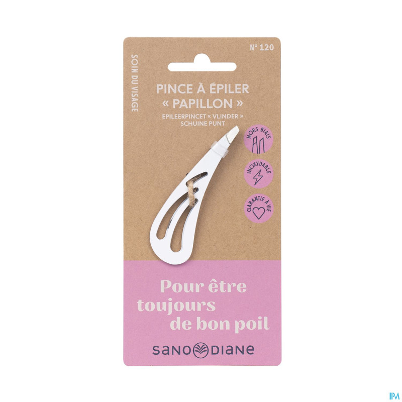 Sanodiane 120 pince epiler papillon blanc