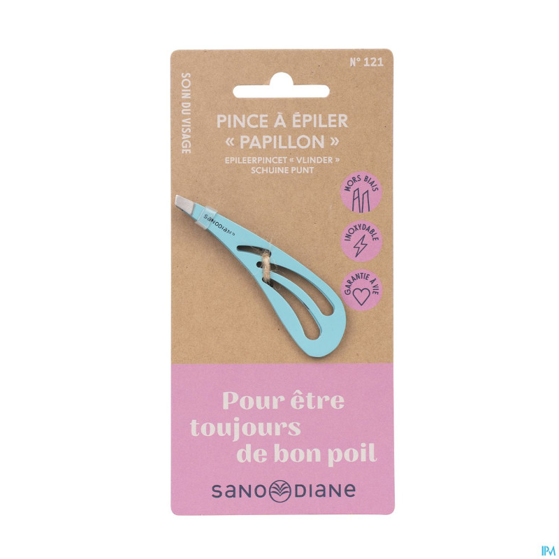 Sanodiane 121 pince epiler papillon bleu