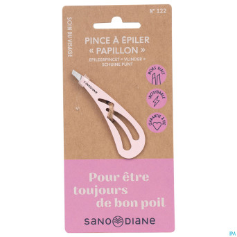 Sanodiane 122 pince epiler papillon rose