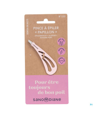 Sanodiane 122 pince epiler papillon rose