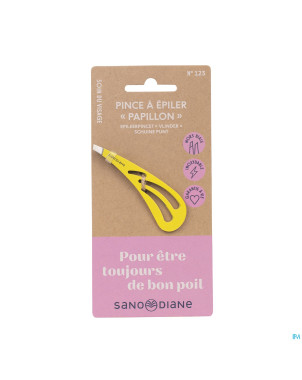 Sanodiane 123 pince epiler papillon jaune