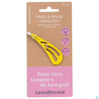 Sanodiane 123 pince epiler papillon jaune