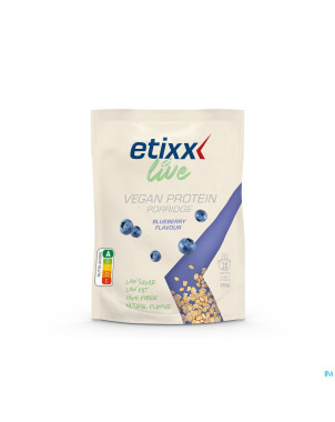 Etixx live vegan protein porr. blueberry  pdr 550g