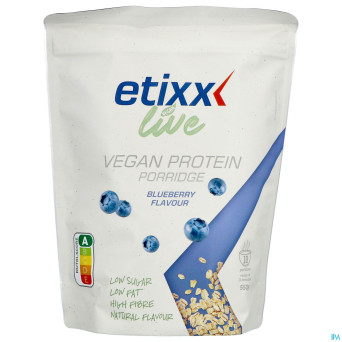 Etixx live vegan protein porr. blueberry  pdr 550g