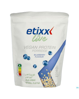 Etixx live vegan protein porr. blueberry  pdr 550g