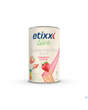 Etixx live vegan protein shake strawberry pdr 448g