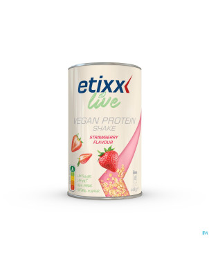 Etixx live vegan protein shake strawberry pdr 448g