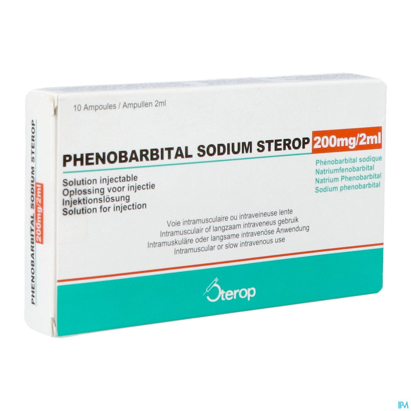 Phenobarbital sod. sterop 200mg/2ml sol inj amp 10