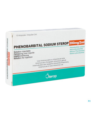 Phenobarbital sod. sterop 200mg/2ml sol inj amp 10