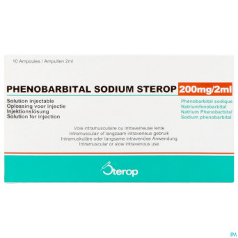 Phenobarbital sod. sterop 200mg/2ml sol inj amp 10