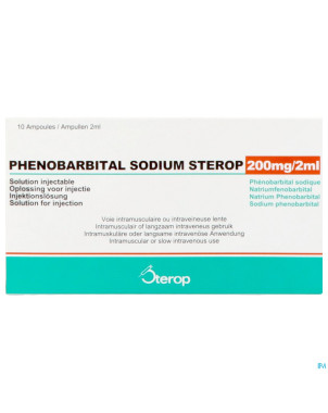 Phenobarbital sod. sterop 200mg/2ml sol inj amp 10