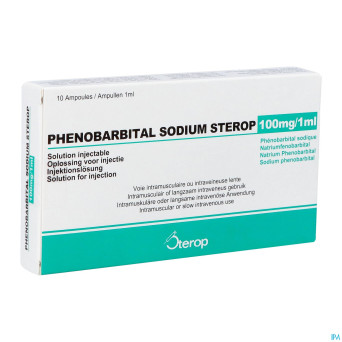 Phenobarbital sod. sterop 100mg/1ml sol inj amp 10