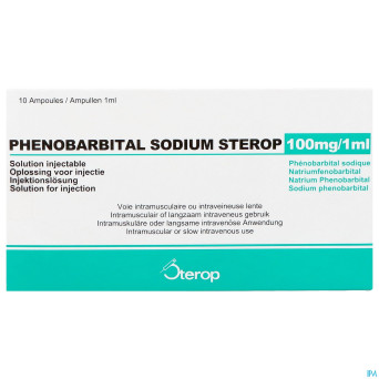 Phenobarbital sod. sterop 100mg/1ml sol inj amp 10