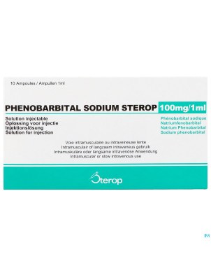 Phenobarbital sod. sterop 100mg/1ml sol inj amp 10