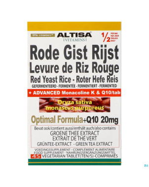 Altisa levure de riz rouge optimal formula comp 45
