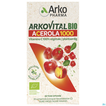Arkovital acerola 1000 bio    comp croq 30
