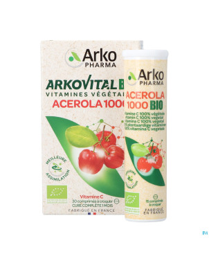 Arkovital acerola 1000 bio    comp croq 30