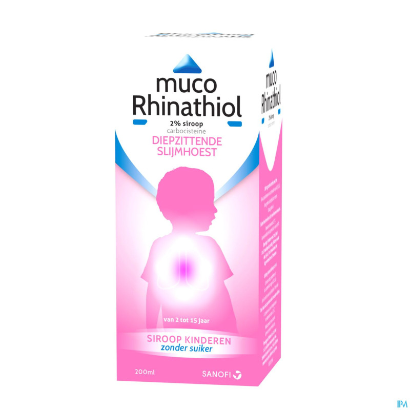 Muco rhinathiol 2% enfant sirop s/sucre 200ml nf