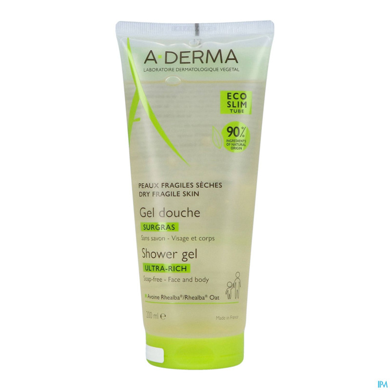 Aderma indisp.gel douche surgras 200ml