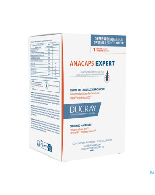 Ducray anacaps expert a/chute progressive  caps 90