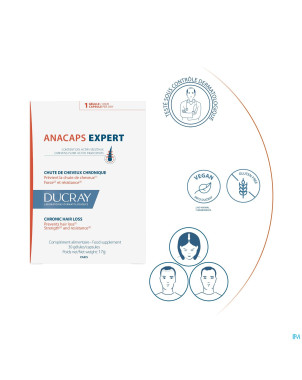 Ducray anacaps expert a/chute progressive  caps 90