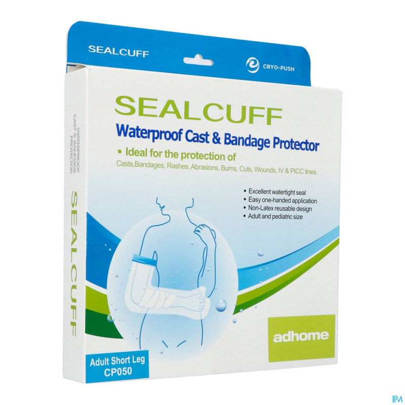 Adhome housse wtp plat. douche sealcuff demi jambe