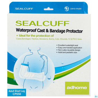 Adhome housse wtp plat. douche sealcuff demi jambe