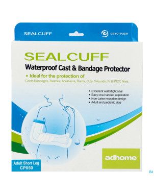 Adhome housse wtp plat. douche sealcuff demi jambe