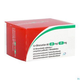Co-olmesartan ab 20mg/25,0mg comp pell 98