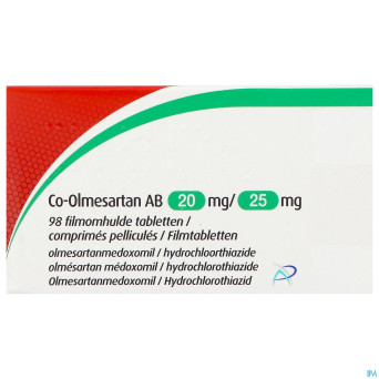 Co-olmesartan ab 20mg/25,0mg comp pell 98