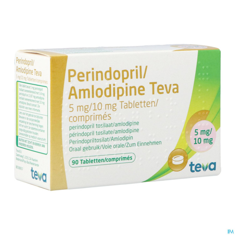 Perindopril amlodipine teva  5mg/10mg comp  90