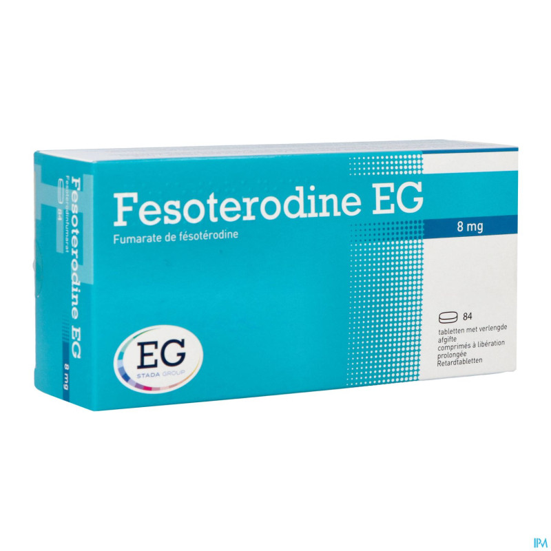 Fesoterodine eg 8mg liberation prolongee comp  84