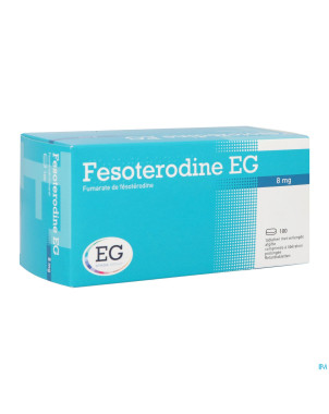 Fesoterodine eg 8mg liberation prolongee comp 100