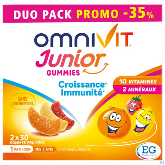 Omnivit junior gummies duopack -35%