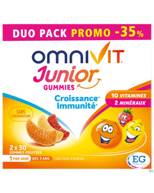 Omnivit junior gummies duopack -35%