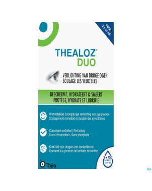 Thealoz duo gouttes oculaires    2x15ml