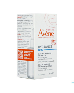 Avene hydrance boost serum concentre hydra.   30ml