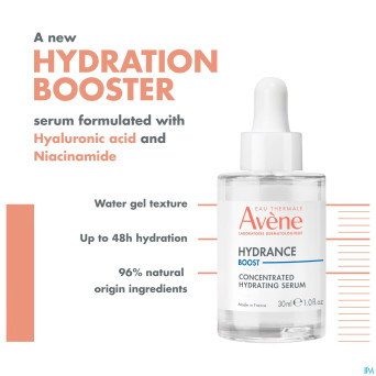 Avene hydrance boost serum concentre hydra.   30ml