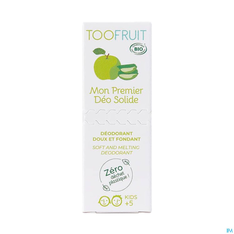 Toofruit premier deo solide bio pomme-aloe    36ml